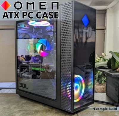 DIY Black USB3.0 Clear side Micro ATX Gaming Computer Case RGB FAN UPTO 800W - Image 1 of 4