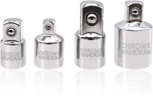 4 PCS Socket Adapter Set, 3/8 to 1/2 Socket Adapter, 3/8 to 1/4 Square Ratchet R - Picture 1 of 12