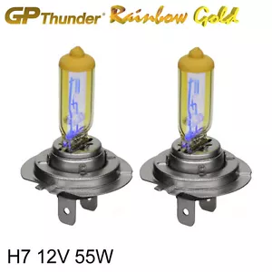 GP Thunder 2500K Rainbow Gold H7 12V 55W Xenon Light Bulbs Pair 2 bulbs - Foto 1 di 6