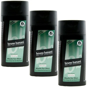 Bruno Banani Duschgel MADE FOR MEN 3 x 250ml für Haar, Körper & Gesicht - Bild 1 von 1