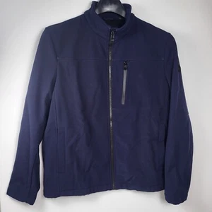 Calvin Klein Men's Size Large Navy Blue Infinite Stretch Soft Shell Lined Jacket - Picture 1 of 10