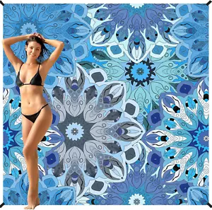 Oversized Waterproof Beach Blanket - Sandproof Picnic Mat for 1-5 Adults - Picture 1 of 6
