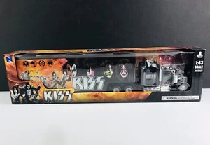 New 1:43 NEWRAY Truck & Trailer Collection - Black Kenworth KISS Toys Diescast - Picture 1 of 10