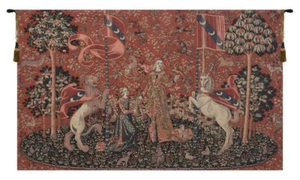 Geschmack mittelalterliche Dame und das Einhorn belgischer böhmischer Wandteppich Wandhänger - Bild 1 von 5