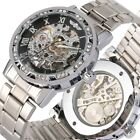 Winner Luxury Men's Handwinding Mechanical Watch Crystal Full Steel Bracelet