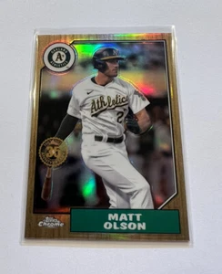 2022 Topps Chrome Matt Olson 1987 Retro #87BC-15 Oakland Athletics - Picture 1 of 2