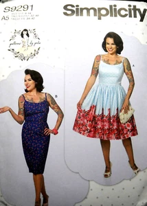 Retro Dress Misses size 6-14 Simplicity 9291 Sewing Pattern * - Picture 1 of 2