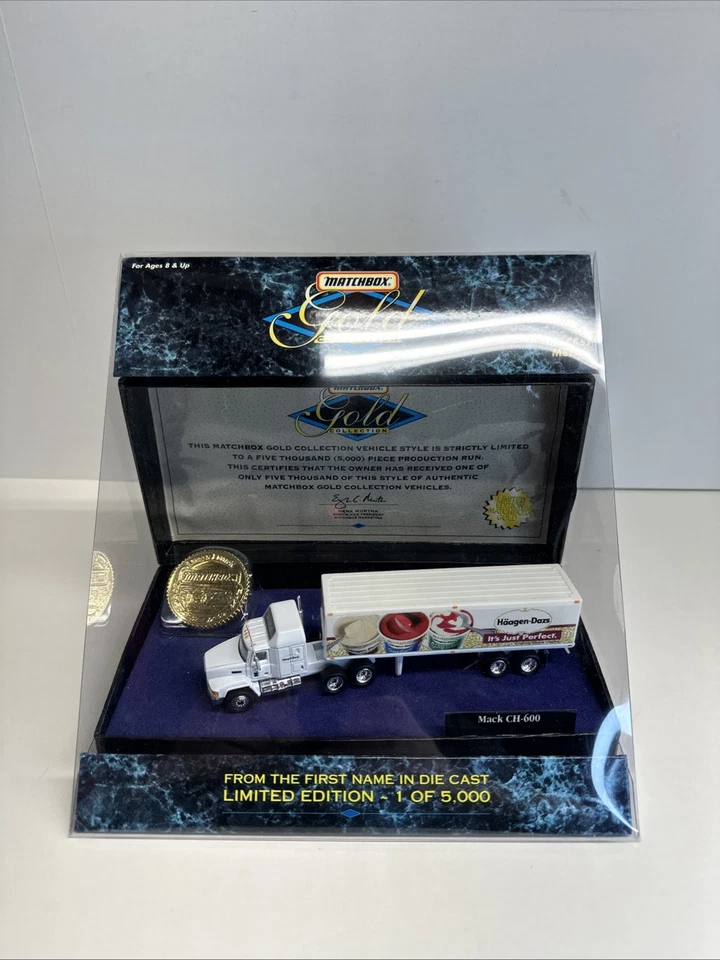 1996 Matchbox Gold Collection Mack CH-600 (SEALED) 1 of 5,000 with Haagen-Dazs - Image 1 of 4
