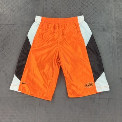 Oklahoma St Cowboys Shorts Nike Athletic Shiny Y2K Boys Youth Large 10" Inseam - Image 1 of 4