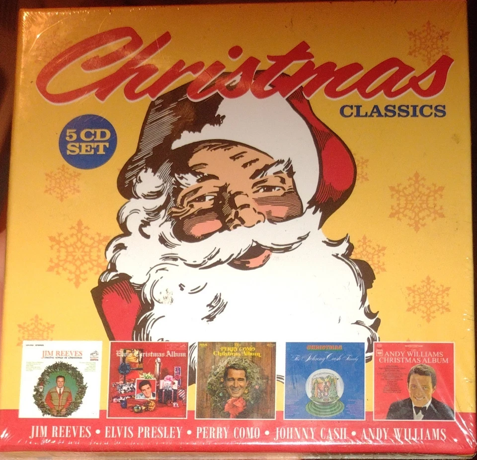 CHRISTMAS CLASSICS 5-CD SET NEW SEALED elvis jonny cash bing crosby perry como  - Image 1 of 2