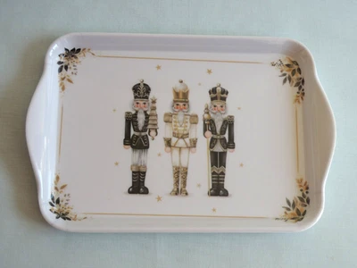 Ambiente 1x kleines Tablett Nussknacker Weihnachten drei edel ca.  13 x 21 cm - Bild 1 von 2