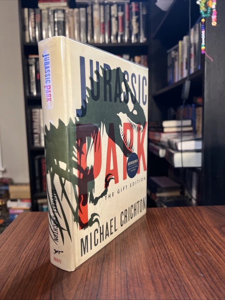 Jurassic Park The Gift Edition SIGNED Michael Crichton 1993 1st Print - Image 1 of 4