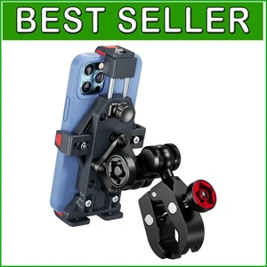 Durable Aluminum Motorcycle Phone Holder with Vibration Dampener - Fits 4.7''... - Photo 1 sur 11