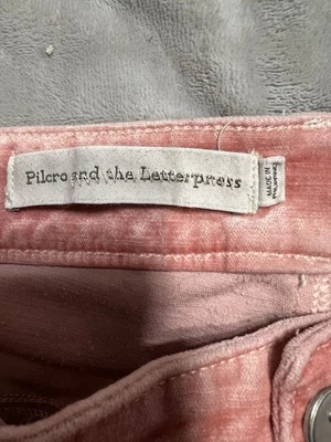 PANTALONES PILARO AND THE LETTERPRESS DE TERCIOPELO AJUSTADOS DE ALTO RIESGO ROSA TALLA 32 Foto 1 de 4