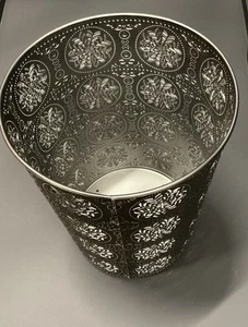 ⚡️OpalHouse by Target Metal Waste Basket Filigree & Embossed - Gray - Picture 1 of 5