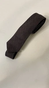 M & W Thomas By Superbra Vintage Men’s, Skinny Tie In Purple And White Pattern - Picture 1 of 7