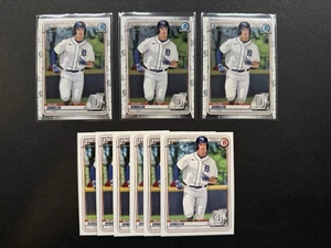 Lote (9) Dillon Dingler 2020 Bowman Draft 1st Bowman Cromo (3) Base (6) Tigres - Imagen 1 de 1