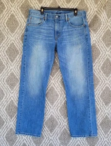 Levi's 569 Jeans Mens 34x32 (Actual 35x31) Loose Straight Denim Blue Med Wash - Picture 1 of 18