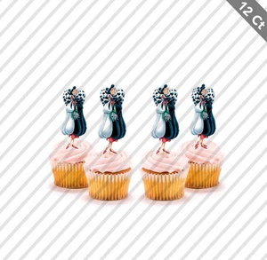 12 Cruella Villian 101 Dalmatiner Cupcake Topper Hund Welpen Gastgeschenk Party Geburtstag - Bild 1 von 1