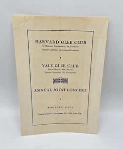 Yale & Harvard University Glee Club - 1953 Annual Joint Concert Souvenir Program - Bild 1 von 7