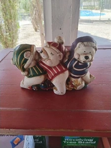 Gusseisen bemalt 3 Teddybären Szene - Bild 1 von 6
