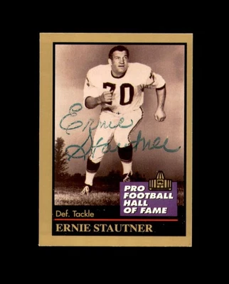 Ernie Stautner Signed HOF 1991 Enor Hall of Fame Pittsburgh Steelers Autograph - Image 1 of 2
