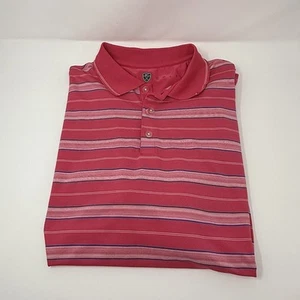 NIKE DRI FIT POLO GOLF UOMO XL ROSA BLU A RIGHE - Foto 1 di 5