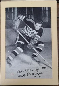 PETE PALANGIO SIGNED 1934-1943 BEE HIVE PHOTO CARD GROUP 1 BLACK HAWKS DEC - Picture 1 of 1