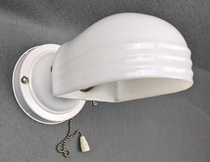 1920's-30's Art Deco Era, Over-sink Sconce & Opal Glass Shade, Restored - Picture 1 of 14