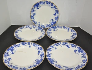 John Maddock & Sons England Royal Vitreous Oakland Blue Salad or Dinner Plates - Picture 1 of 8