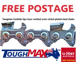 Tungsten Carbide saw Chain 20" 3/8 .063 72 Stihl MS 311- 661 ToughMax Free Post - Picture 1 of 11