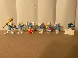 McDonalds 3 Zoll große Schlümpfe Happy Meal Spielzeug•Mürrisch•Tollgeschickt•Eitelkeit•Jokey - Bild 1 von 12
