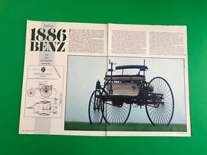 1886 1986 MERCEDES BENZ ORIGINAL PRINT AD 6 PAGE ROAD TEST PRINTED - Picture 1 of 3
