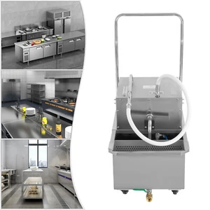 55L Fryer Oil Filter Cart Machine Commercial Kitchen Oil Filtration System SALE - Picture 1 of 22