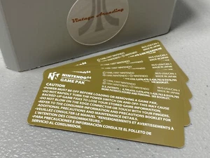 Caution Labels 5 Pack, Gold (N64 Nintendo) Replacement Label - Picture 1 of 1
