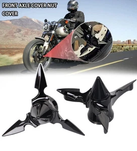 Motorcycles Spun Blade Spinning Front Axle Cap Nut Cover For Harley Dyna Touring - Picture 1 of 15
