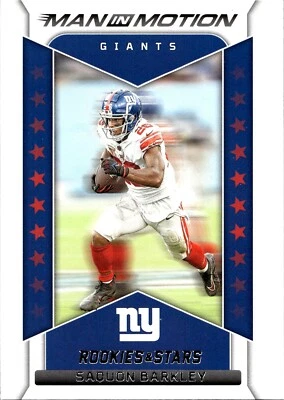 2022 Rookies & Stars #MM-10 Saquon Barkley Man in Motion Near mint or better - Image 1 of 2