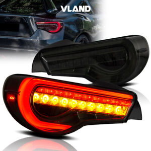 VLAND Smoked LED Tail Lights For 2013-20 Subaru BRZ/ Scion FR-S 17-20 Toyota 86