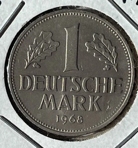 1968-F German 1 Mark Coin Stuttgart T-403 - Picture 1 of 2