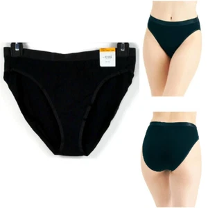 Jenni Satin Trim Cotton Blend Hi-Cut Bikini Choose Size & Color New Panty - Picture 1 of 23