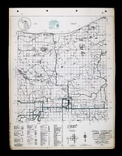 1940 Michigan Highway Map Luce County Deer Park Newberry Pine Stump Junction MI
