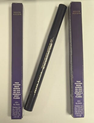 2 KEVYN AUCOIN TRUE FEATHER BROW MARKER GEL DUO 26501 ASH BLONDE 0.01/0.06oz - Image 1 of 4