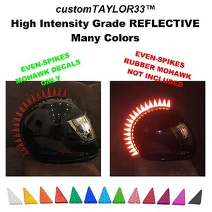 Reflective DECALS For Even-Spikes Rubber Helmet Mohawks Dirtbike Motorcycle Bike - Picture 1 of 9
