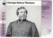 GEORGE HENRY THOMAS Major General Civil War 1996 GROLIER STORY OF AMERICA CARD