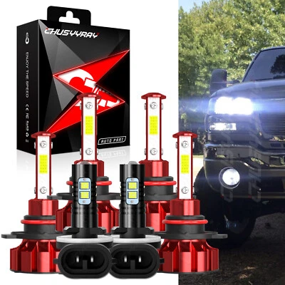 For Cadillac Eldorado 1992-2002 LED Headlight Hi-Low Beam + Fog Lights Bulbs Kit - Image 1 of 4