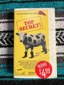 Top Secret VHS Blockbuster Video Val Kilmer 1991 Vintage - Picture 1 of 10