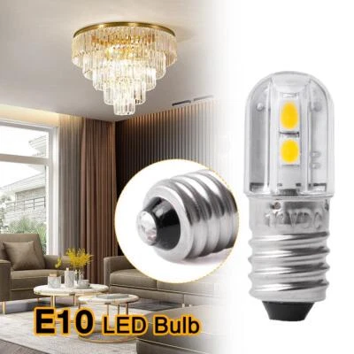 E10 6V 12V LED-Schraubsockel Birne Leuchtmittel Lampe Leuchte Warmweiß/weiß - Bild 1 von 4