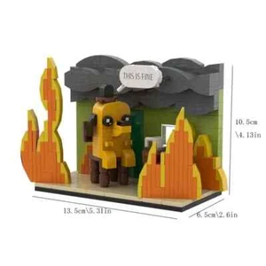 LEGO IDEAS REPLICA - This is Fine Dog Meme Cartoon Brick Set - 299pcs - Picture 1 of 4