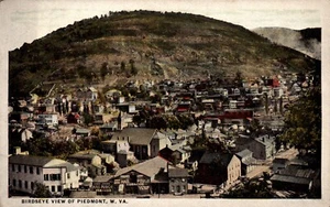 POSTCARD BIRDSEYE VIEW OF PIEDMONT WEST VIRGINIA - Picture 1 of 2