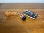 3 Glass Pieces Dabber Pipe Pipes Combo Used